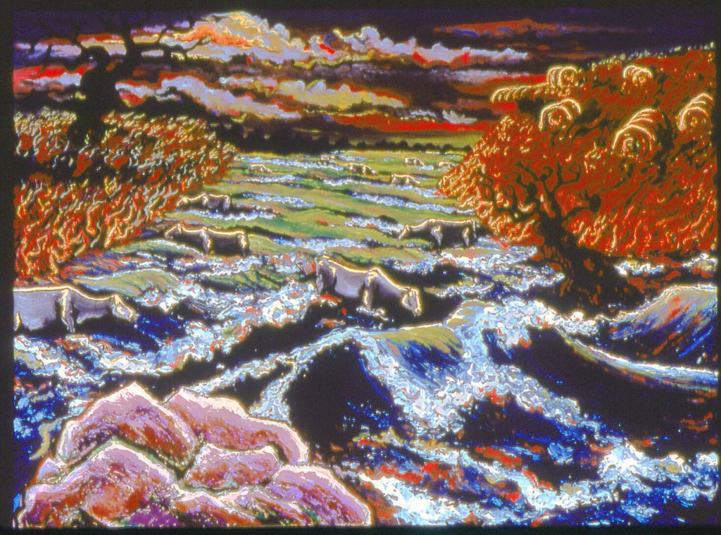 Around the Bend, 1987, 66"x90" (Collection Sandoz Crop Protection)