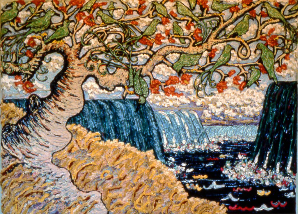 Birds Over Niagara Falls, 1980, 42"x56"
