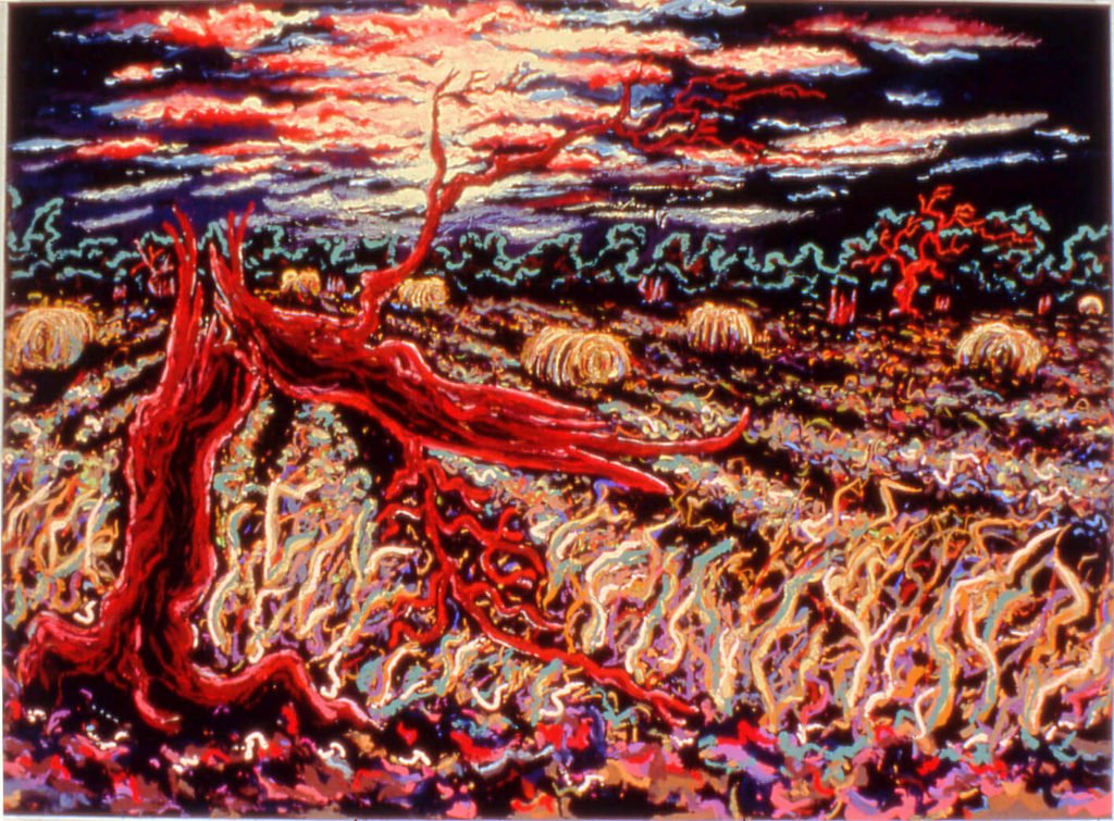 Broken Tree with Moon, 1987, 60"x84"