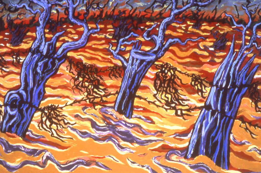 Fence in Flood, 1986, 48"x72"