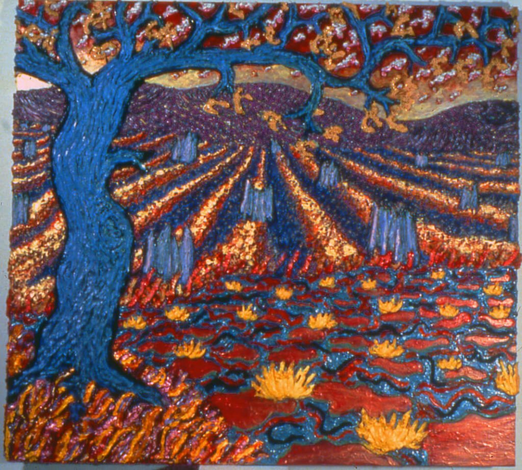 Landscape with Tree Stumps, 1980, 52"x57"
