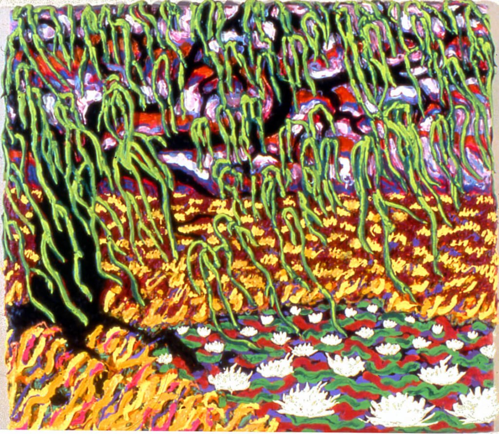 Landscape with Willow Trees and Water Lillies, 1981, 28"x32"