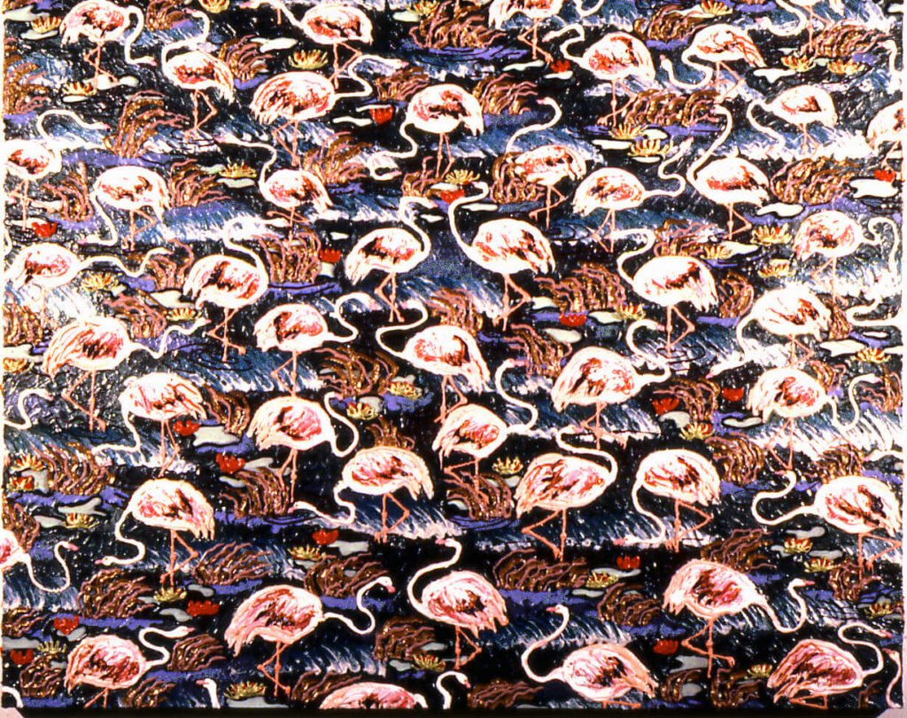 Large Flamingos, 1979, 54"x66"