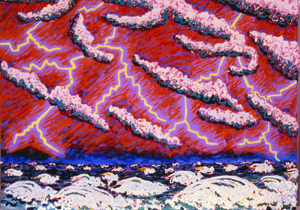Lightning w/ Pink Clouds, 1982, 48"x66"