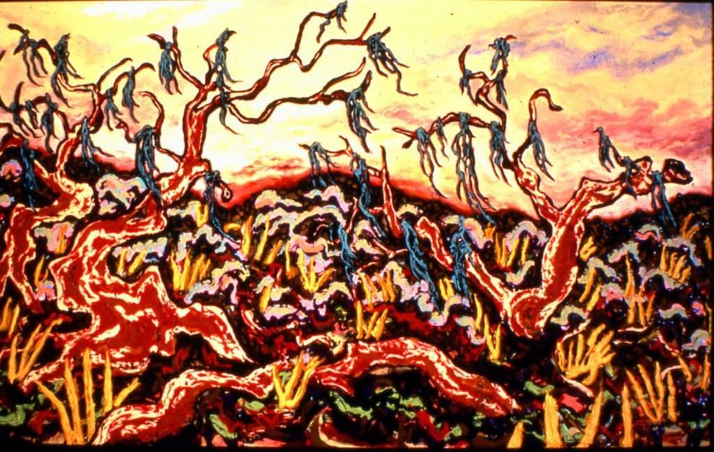 Moss on Dwarf Oaks, 1992, 48"x60"