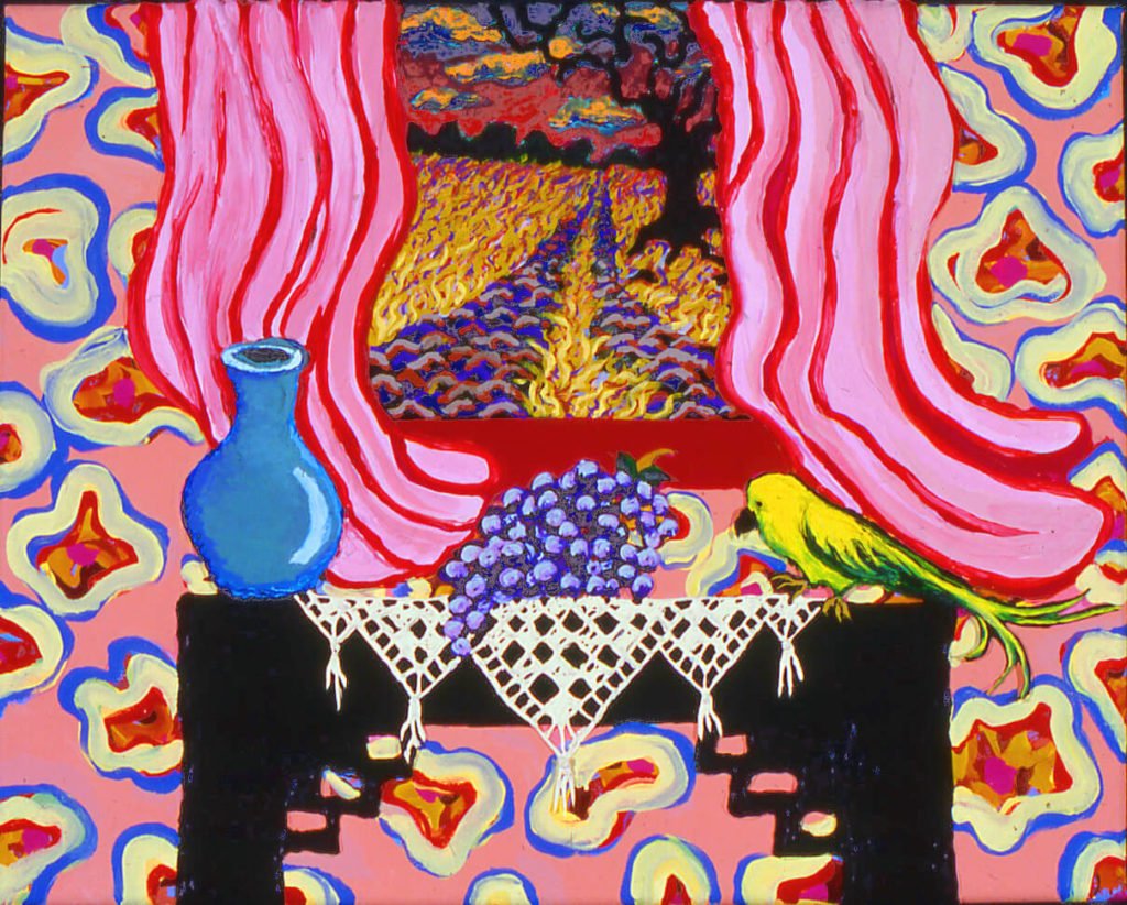 Still Life with Road to the Cattle-guard and Parrot, 1984, 32"x41"