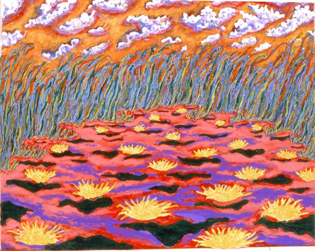 Waterlilies in Marsh, 1982, 70"x88"