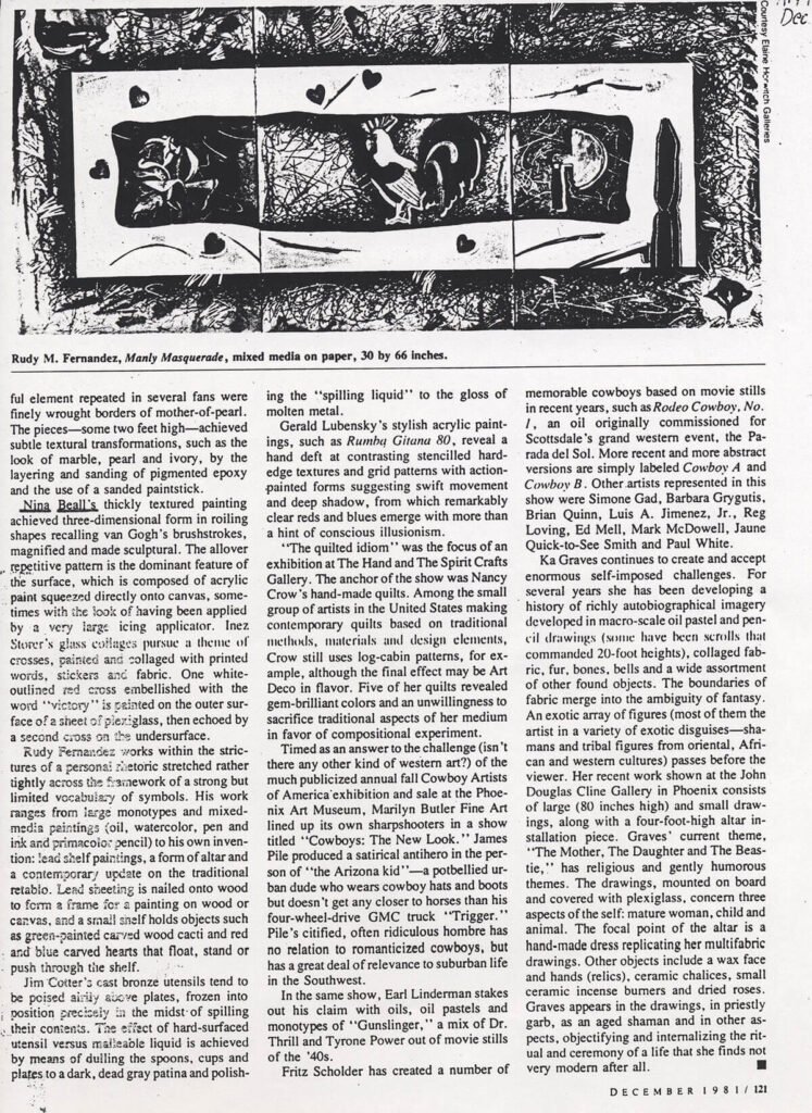 a newspaper article from Artnews