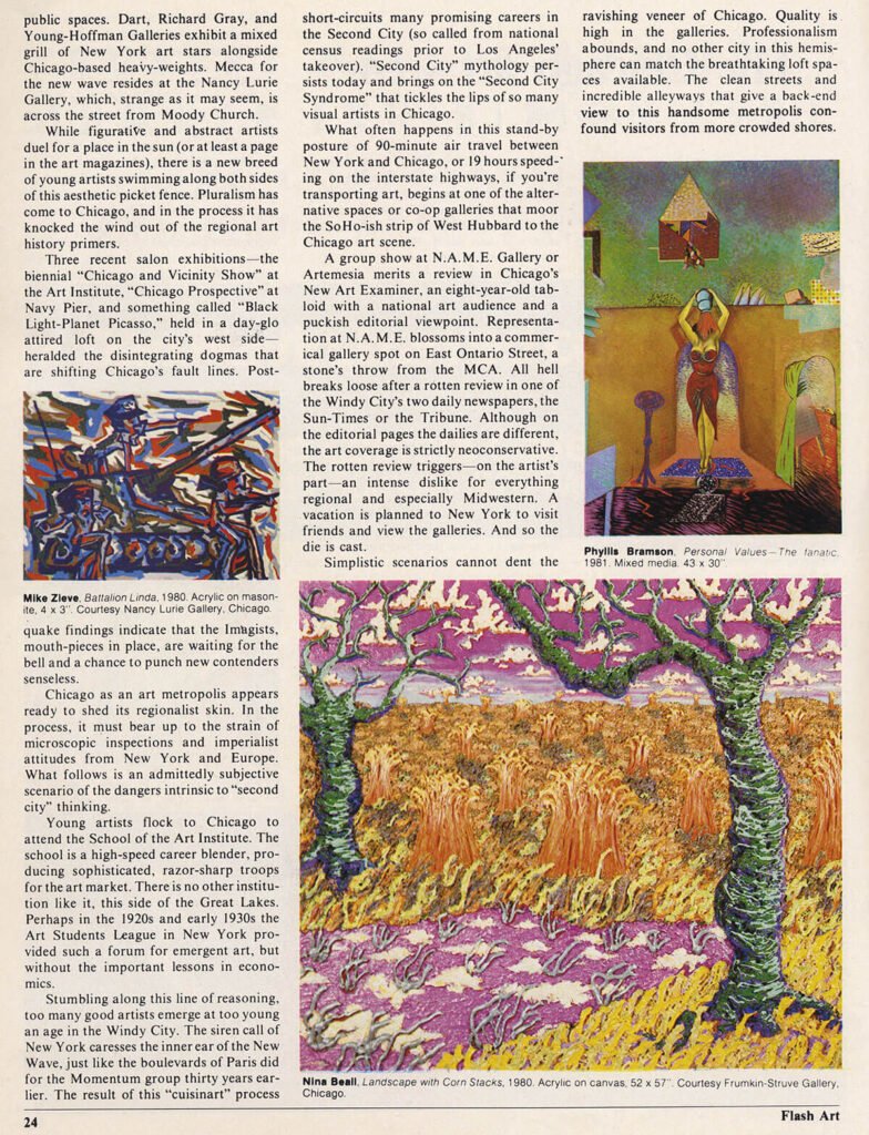 Flash Art news article page 2