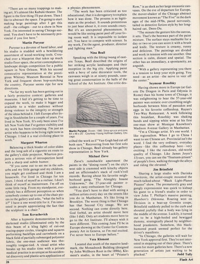 Flash Art news article page 4