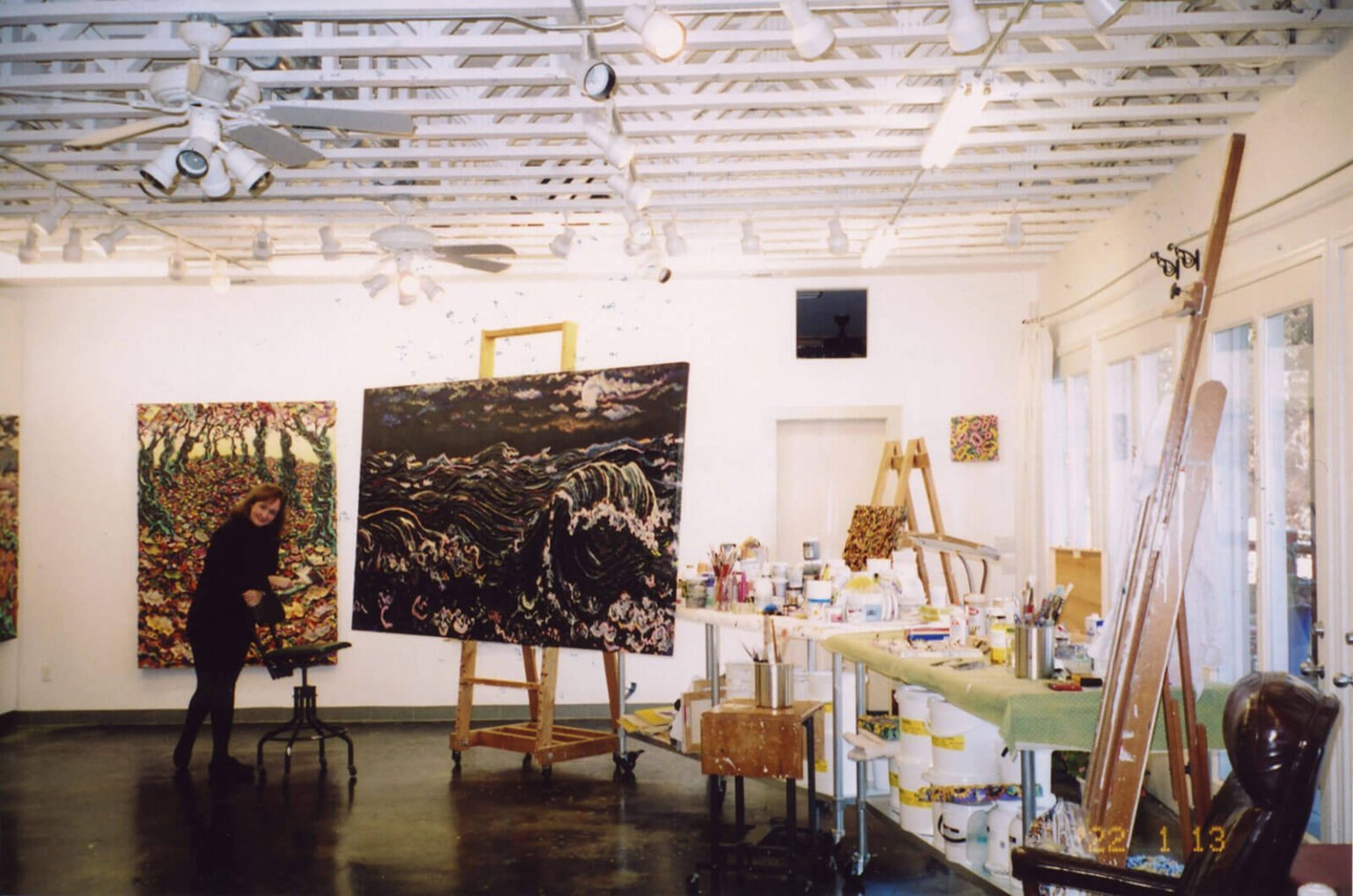 Nina Beall in her art studio