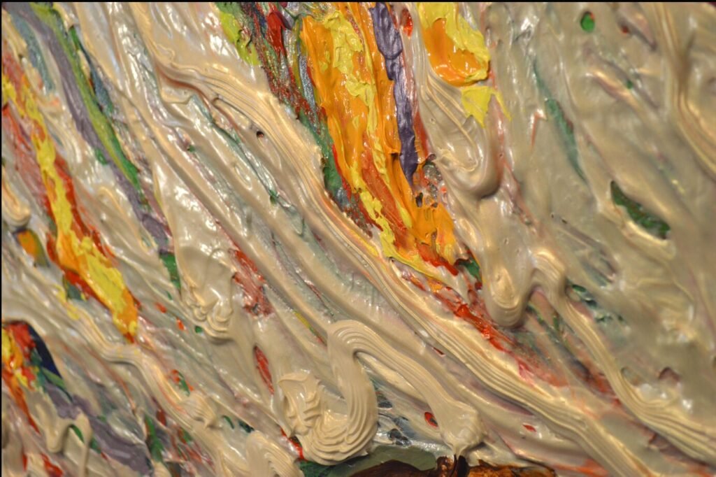 DETAIL of White-capped Waterfall At Sunset, 2022, 4.5'x6.5'x5"