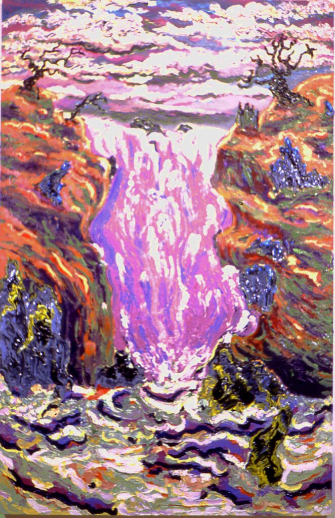 WaterFalls in Hawaii, 1995, 108"x60"x5"