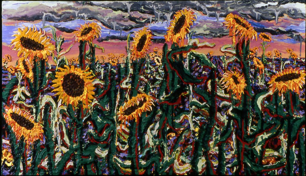 Sunflowers in Field, 2015, 54"x96"