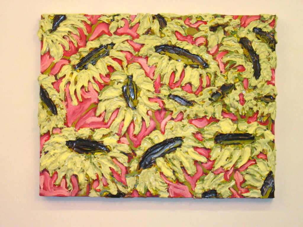 Zennias w/ Pink Background, 2008, 3'x4'