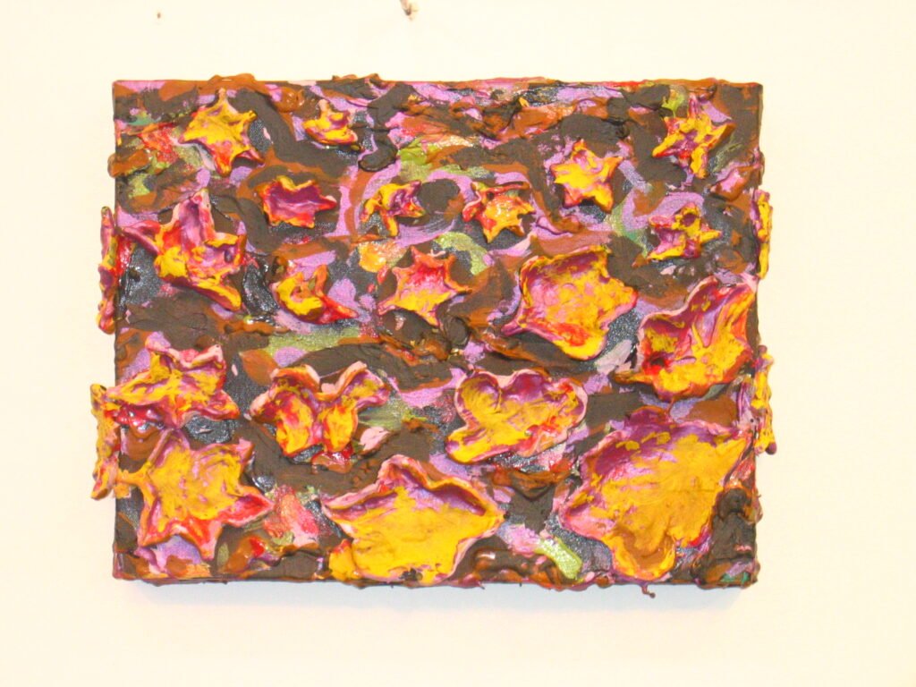 Small Leaves w/ Iridesence, 2022, 12"x14"