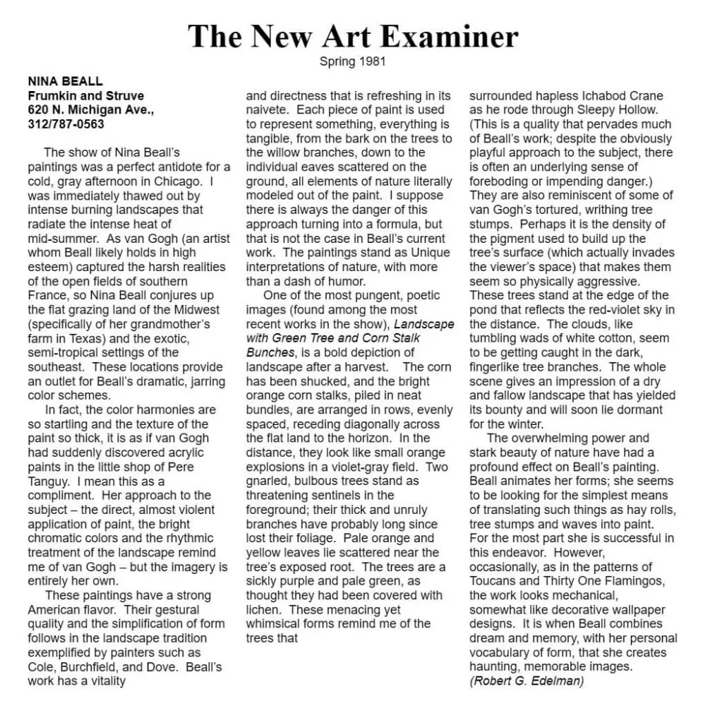 new art examiner article