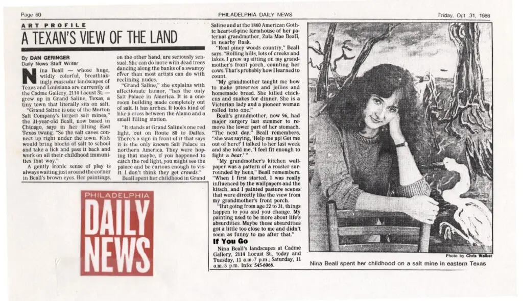 Philadelphia Daily News Article: A Texan's View of the Land